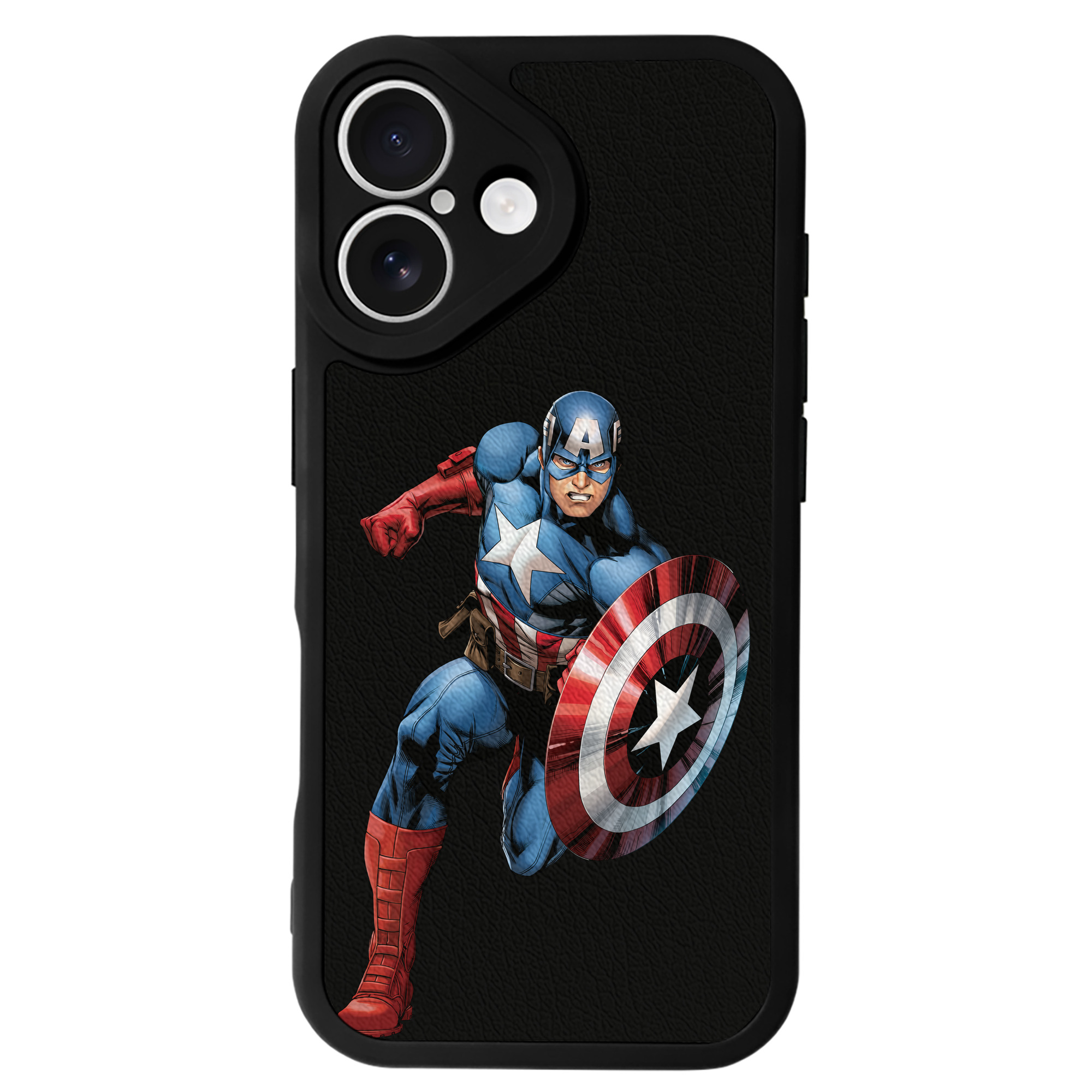 （画像用） アベンジャーズ The Avengers 【iPhone 16シリーズ対応】シリコンスマホケース（レザー調） 材質：シリコン
